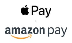Apple Pay and Amazon Pay logos